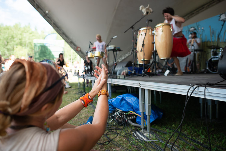 Musicians and crowd feed off one another as the weekend energy continues to build.