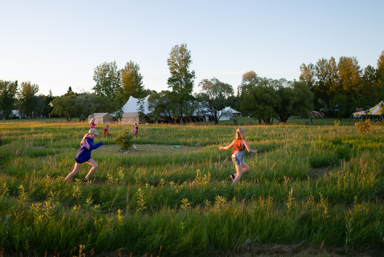 &hellip;though labyrinth cut in grass provides a bit of structure for play.