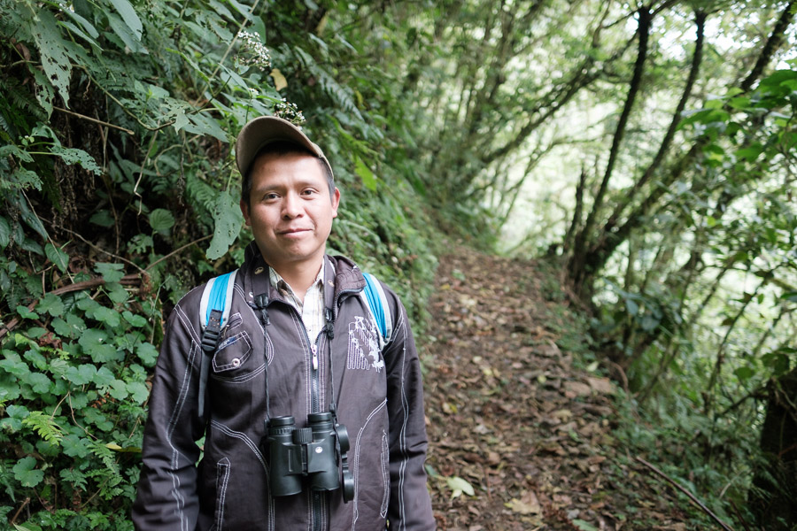 Rogelio, at home walking with wildlife.