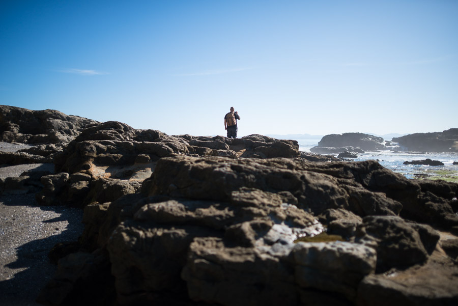 Exploring the tidal pools of Botanical Beach at the other end of the Juan de Fuca trail with another friend.