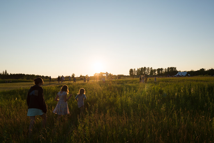 Returning to the festival fields.