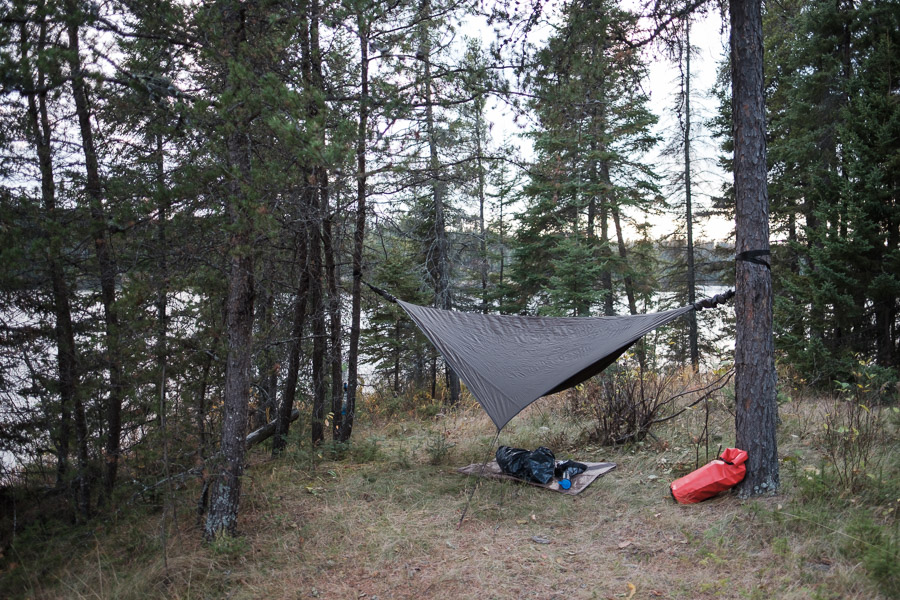 Under threat of rain, we quickly made camp…