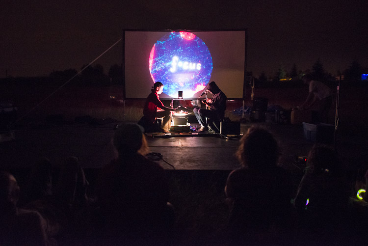 Mind Of A Snail Puppet Co. came all the way from Vancouver to tell stories to the folks at Pope&rsquo;s Hill. With a guitar, some beatboxing, a guiding voice, and a loop they use layered transparencies to project a puppet show for the festivalers to enjoy. You may have also caught them at the Winnipeg Fringe Festival the week after.