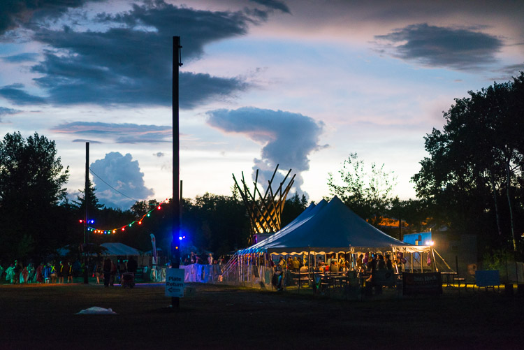 Relentless, the storm brought an official end to Winnipeg Folk Festival 2015. In the afterstorm twilight, the festival grounds empty out until next year.